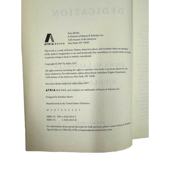 Dedication by Nicola Kraus & Emma McLaughlin (Hardcover) - Picture 3 of 11